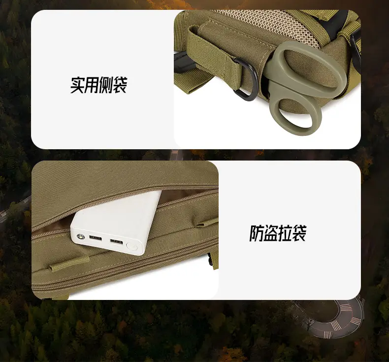 Men's Waterproof Nylon Crossbody Bag Large Capacity — feature 12