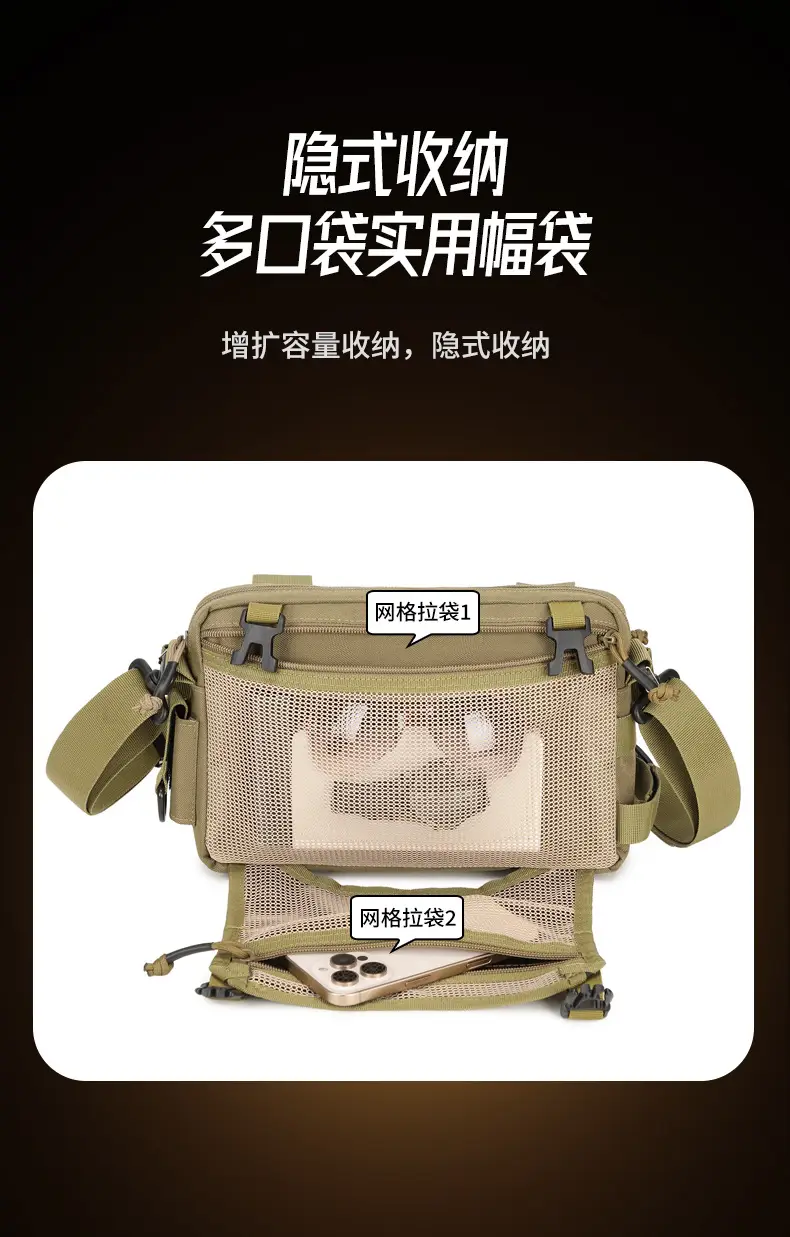 Men's Waterproof Nylon Crossbody Bag Large Capacity — feature 9
