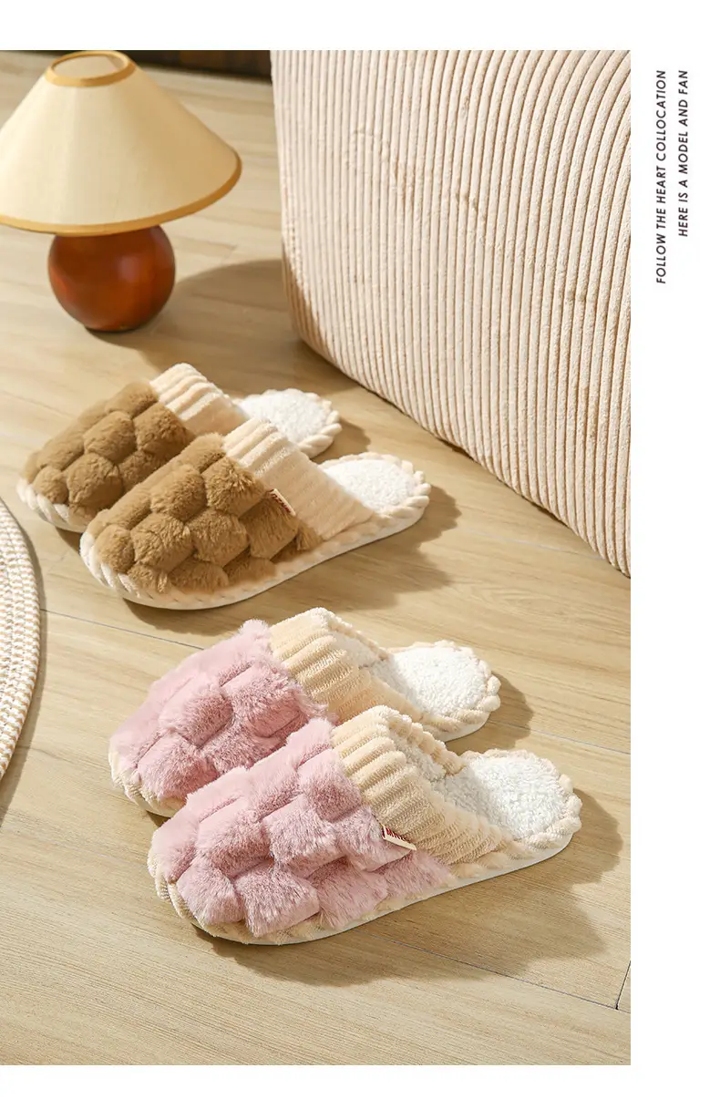 Warm Cotton Slippers for Women, Autumn and Winter Non-Slip Indoor Home Plush Soft-Soled Couple Cotton Slippers for Men, Thickened and Warm — feature 13