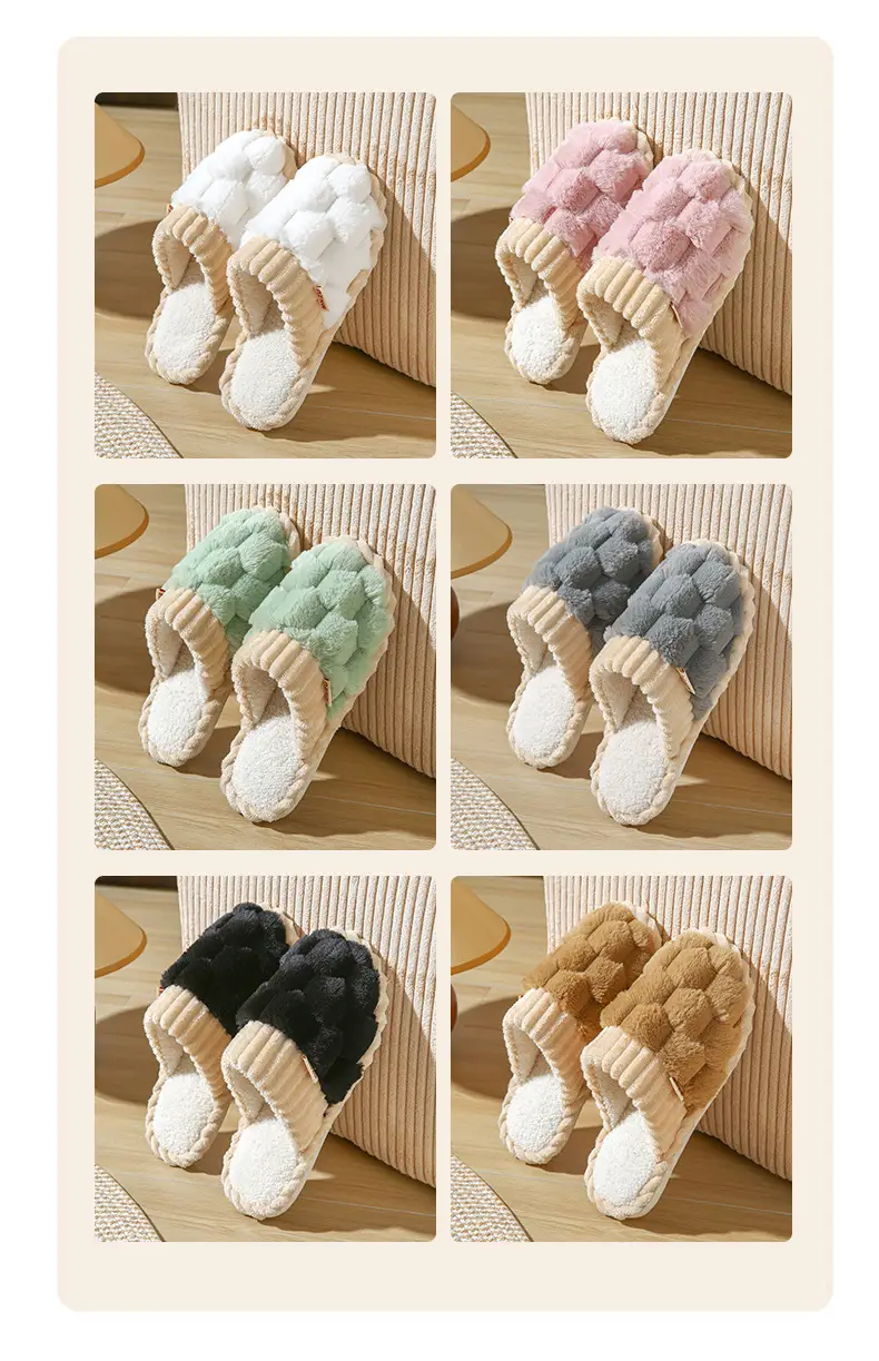 Warm Cotton Slippers for Women, Autumn and Winter Non-Slip Indoor Home Plush Soft-Soled Couple Cotton Slippers for Men, Thickened and Warm — feature 9