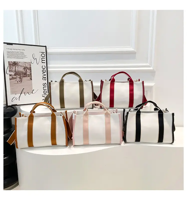 2024 Women's White Black Striped Shoulder Crossbody Bag — feature 31