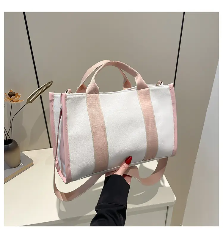 2024 Women's White Black Striped Shoulder Crossbody Bag — feature 35