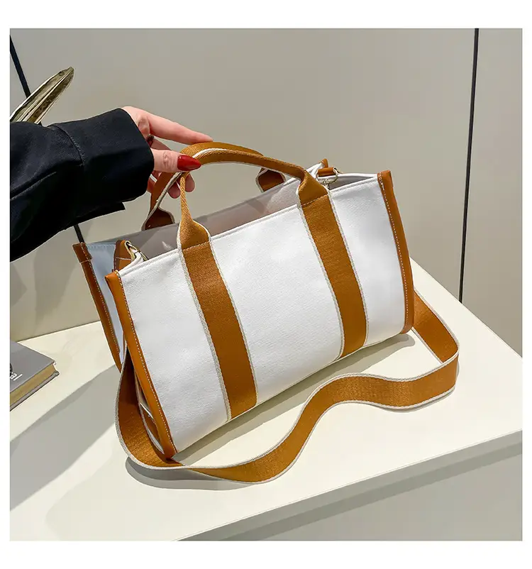 2024 Women's White Black Striped Shoulder Crossbody Bag — feature 36