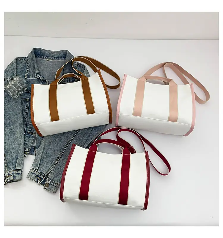 2024 Women's White Black Striped Shoulder Crossbody Bag — feature 38