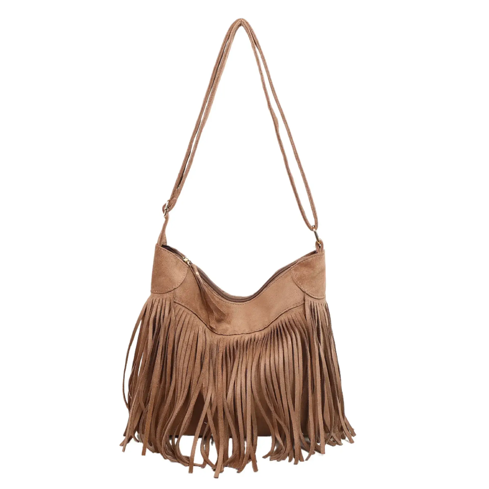 Women's Tan Fringe Shoulder Bag Winter New Style - Image 9