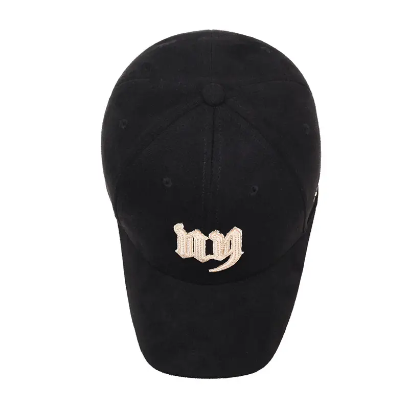 Black Embroidered Baseball Cap for Women Men NYJA