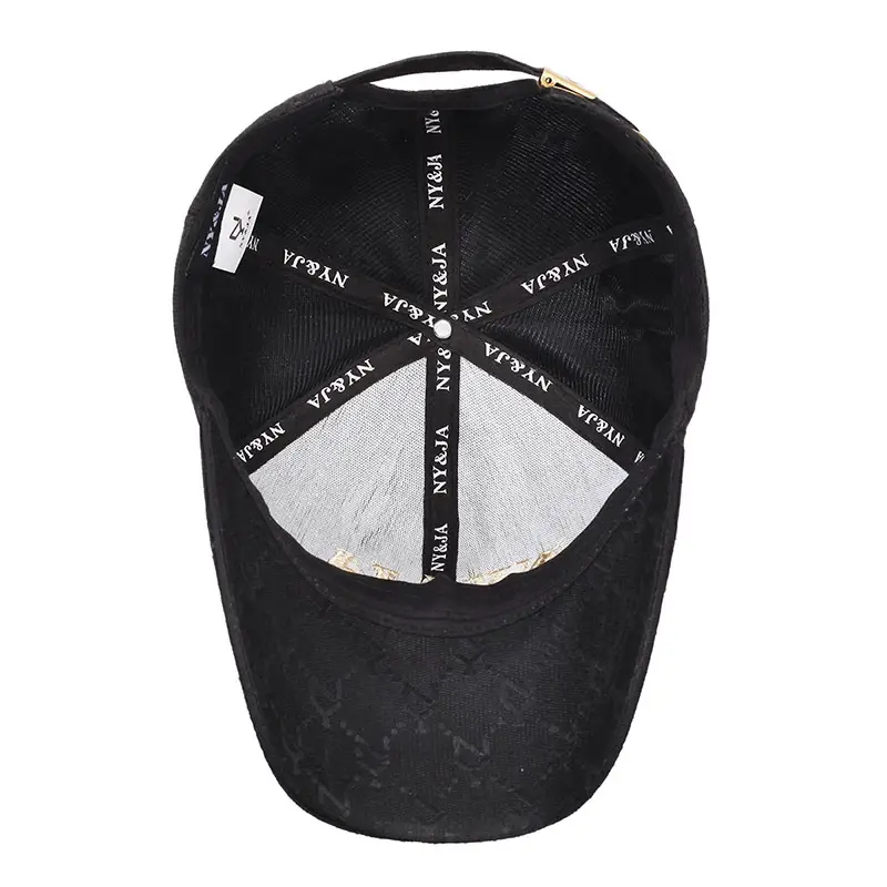 NY&JA Men's Black Embroidered Baseball Cap - Image 9