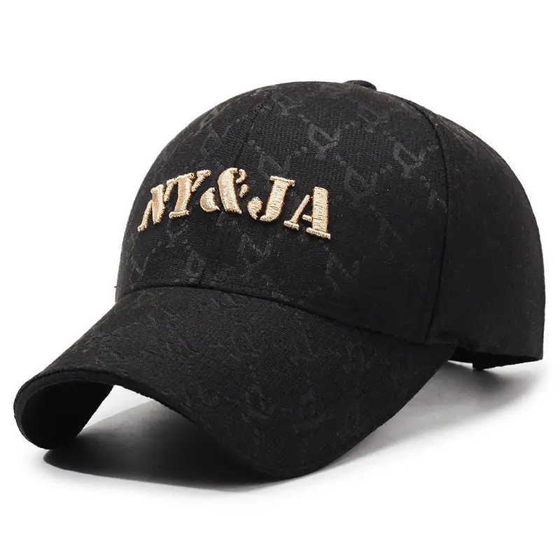 NY&JA Men's Black Embroidered Baseball Cap - Image 2
