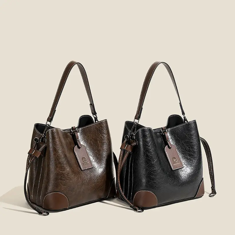 Brown Leather One-Shoulder Crossbody Bag for Women - Image 6