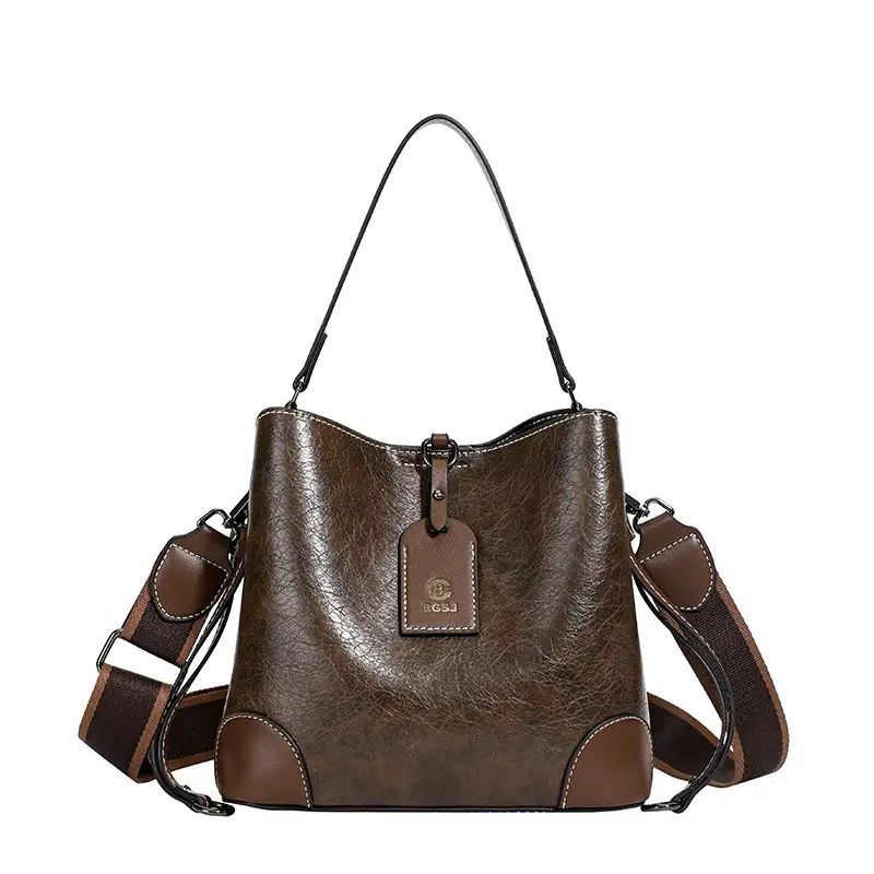 Brown Leather One-Shoulder Crossbody Bag for Women - Image 7