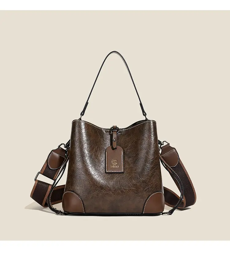 Brown Leather One-Shoulder Crossbody Bag for Women — feature 13
