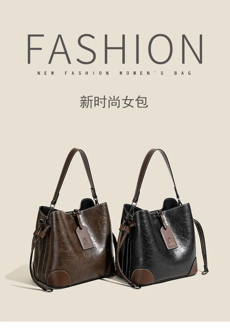 Brown Leather One-Shoulder Crossbody Bag for Women — feature 2
