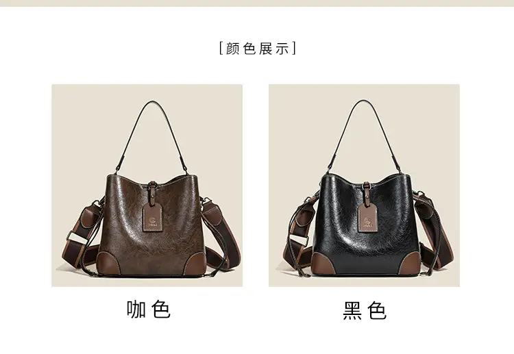 Brown Leather One-Shoulder Crossbody Bag for Women — feature 5