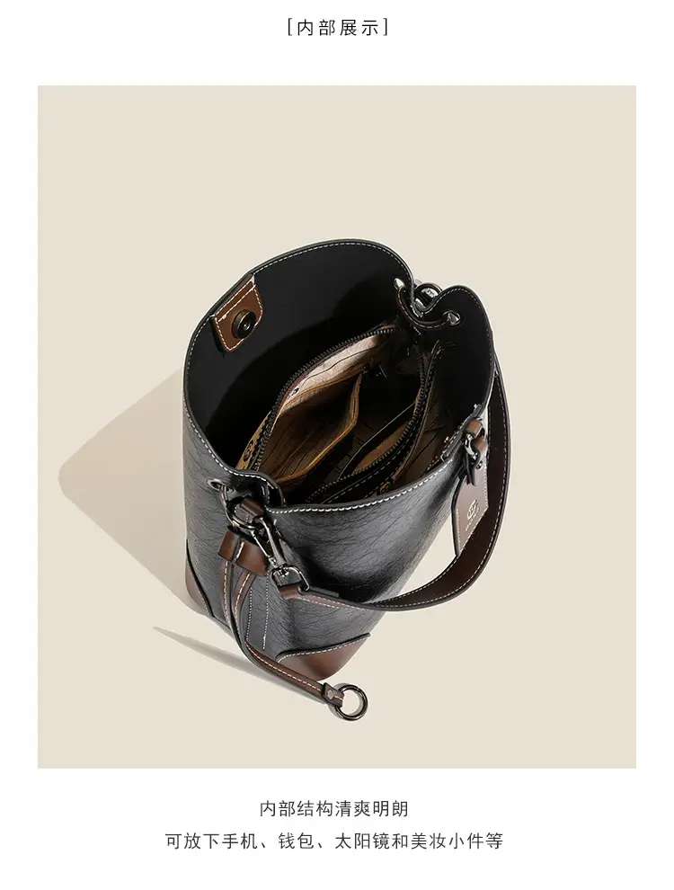 Brown Leather One-Shoulder Crossbody Bag for Women — feature 7