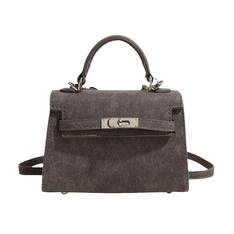 Women's Blue Leather Shoulder Bag 2025 Winter Trendy - Image 9