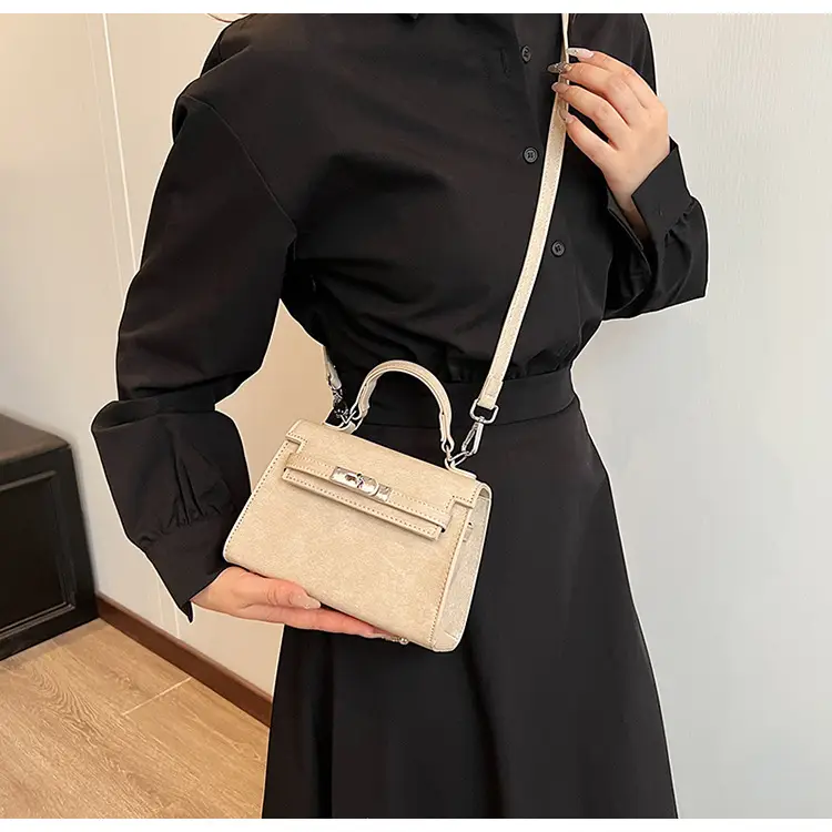 Women's Blue Leather Shoulder Bag 2025 Winter Trendy — feature 35