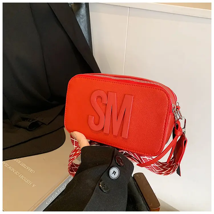 Women's Casual Square Bag with Wide Strap - Image 6