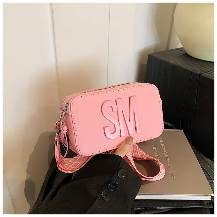 Women's Casual Square Bag with Wide Strap - Image 7