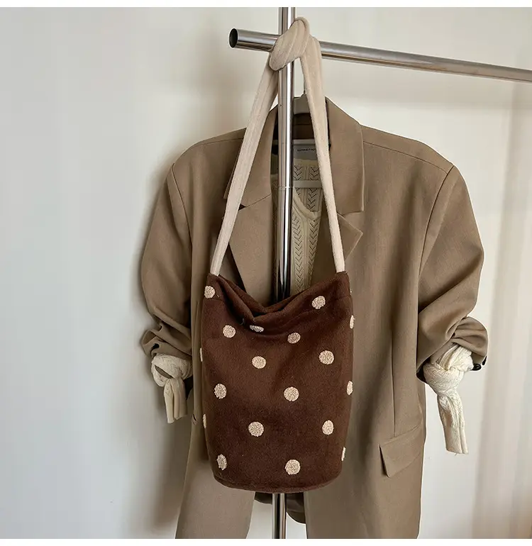 Women's Polka Dot Shoulder Bag Winter Commute Large — feature 12