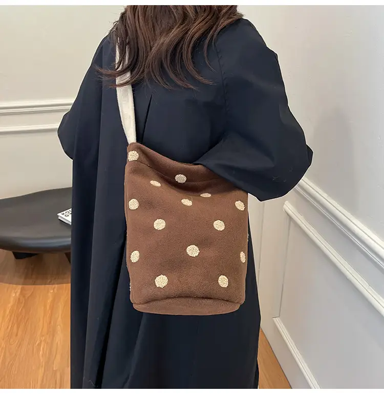 Women's Polka Dot Shoulder Bag Winter Commute Large — feature 23