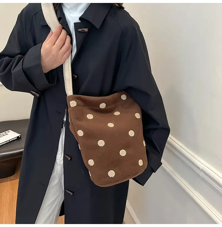 Women's Polka Dot Shoulder Bag Winter Commute Large — feature 24