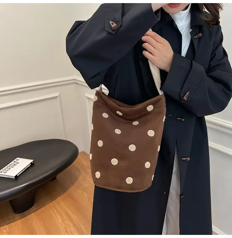Women's Polka Dot Shoulder Bag Winter Commute Large — feature 26