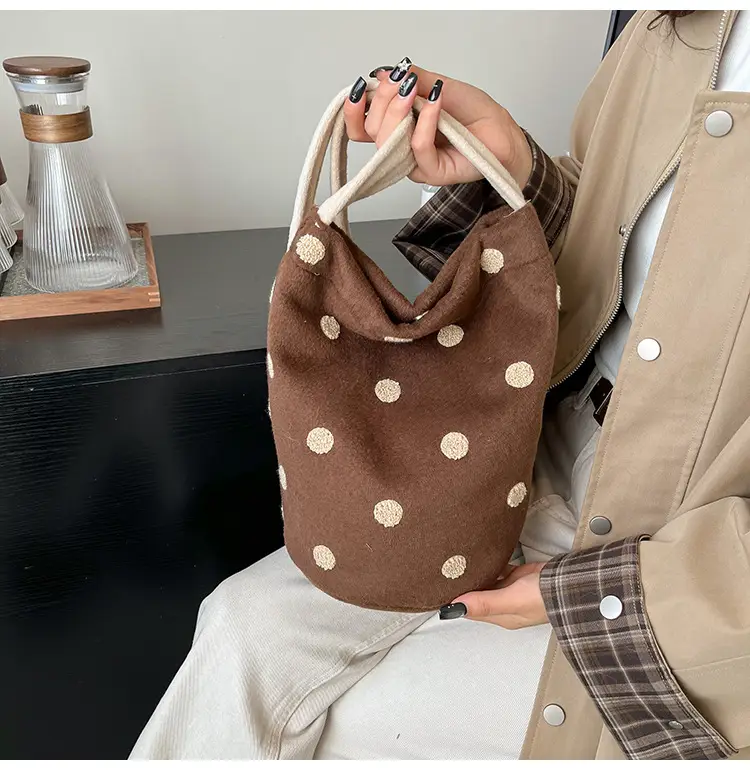 Women's Polka Dot Shoulder Bag Winter Commute Large — feature 28