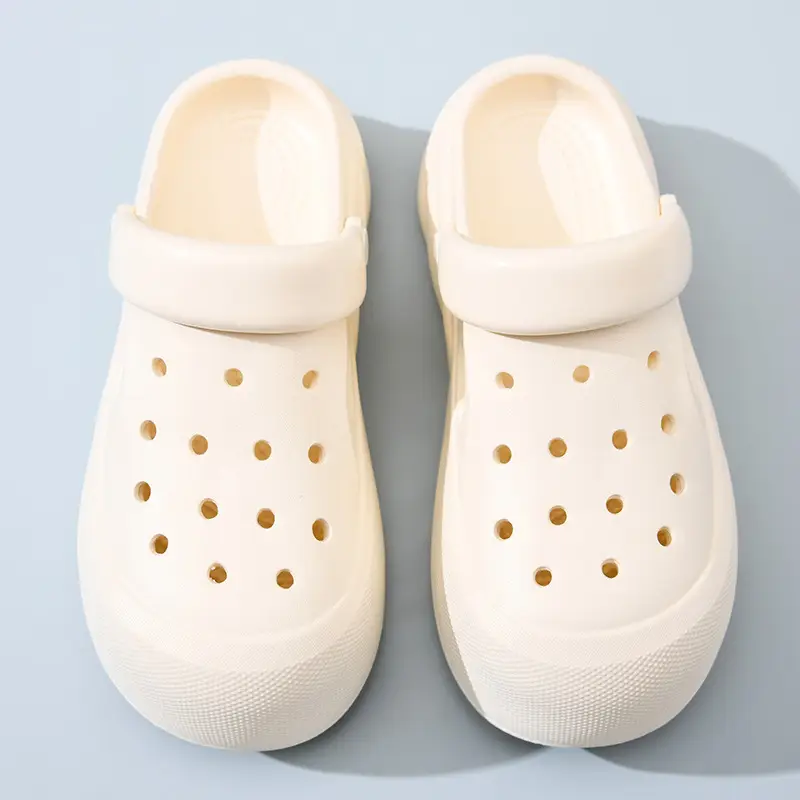 Hole Shoes Women's Summer Beach Non-stinky Feet Baotou Slippers EVA All-match Wear-resistant Non-slip High-end Sandals - Image 4