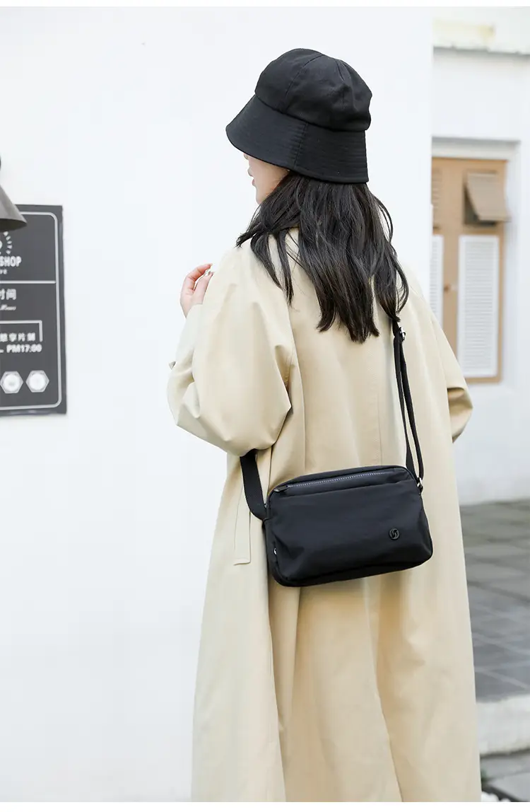 Women's Black Crossbody Bag with Strap — feature 25