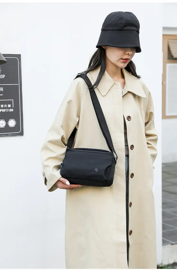 Women's Black Crossbody Bag with Strap — feature 26