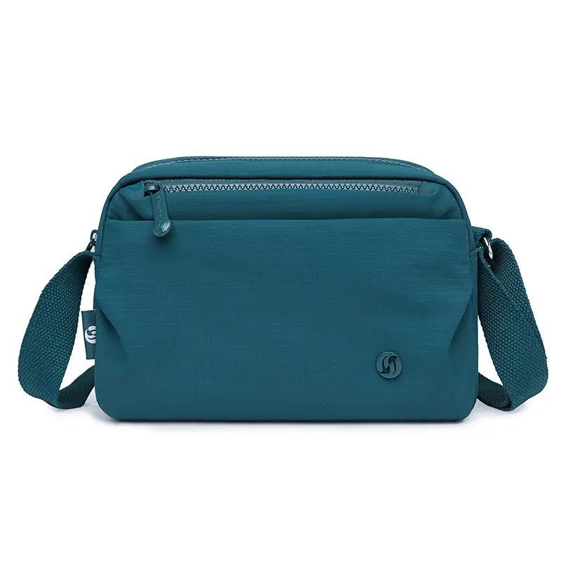 Women's Black Crossbody Bag with Strap - Image 6