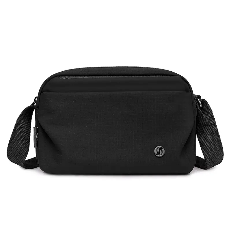 Women's Black Crossbody Bag with Strap - Image 7