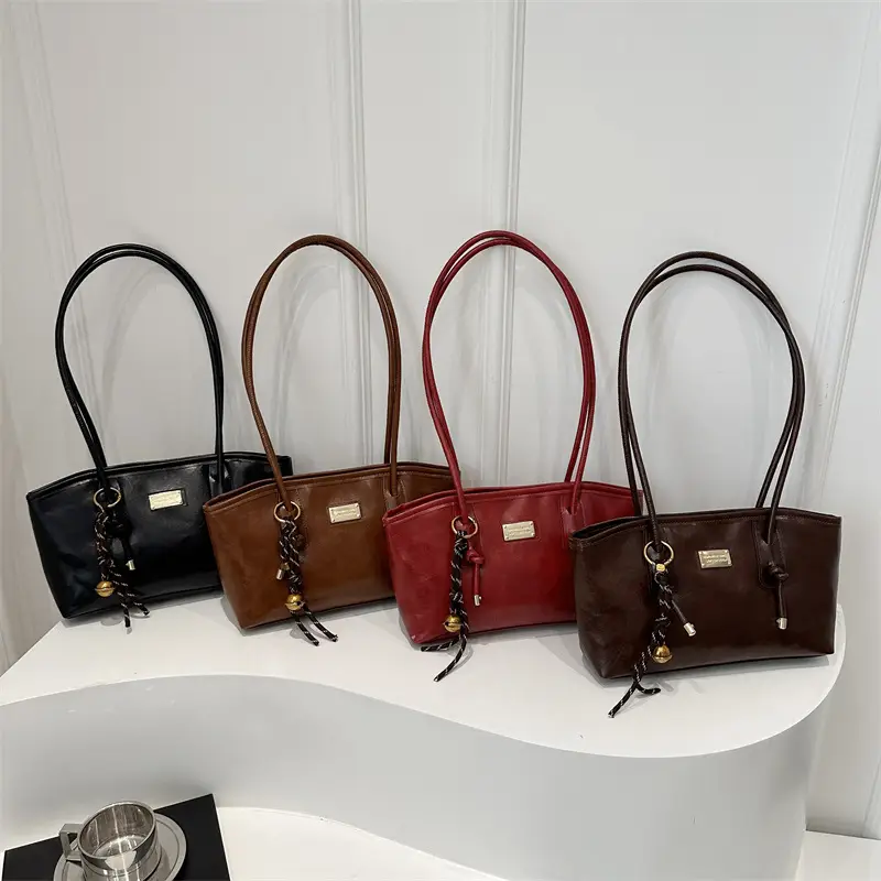 2024 Winter Women's Brown Leather Commuter Bag - Image 8