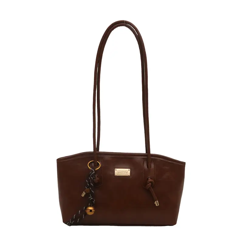 2024 Winter Women's Brown Leather Commuter Bag - Image 9