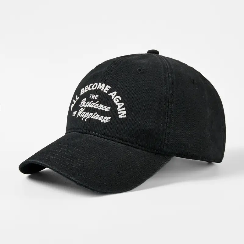 Korean Version Pure Cotton Baseball Cap with English Logo - Image 2