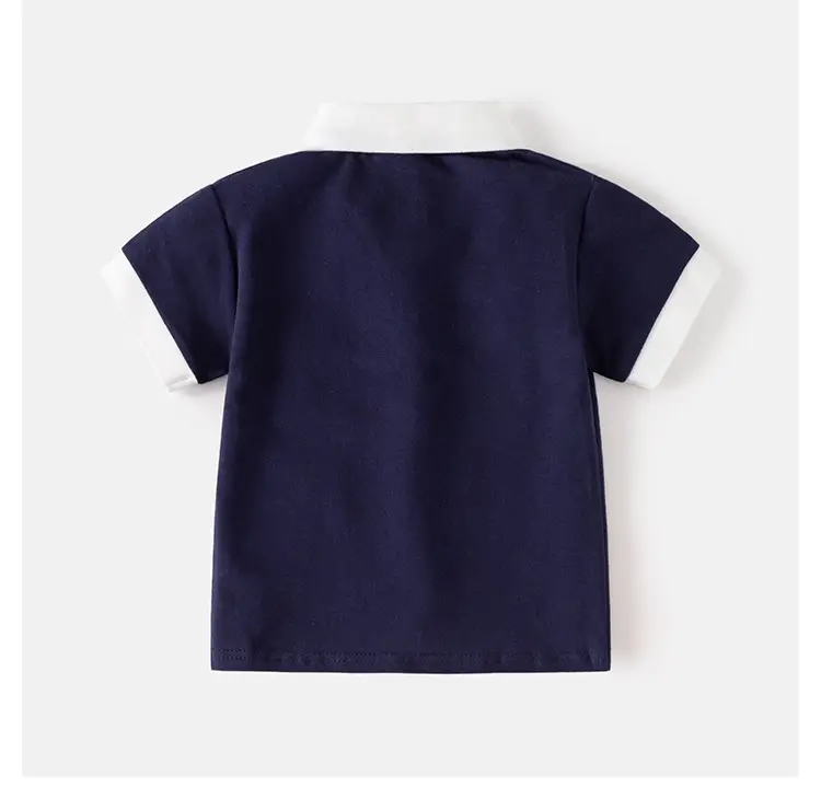 Kids Boys Polo Shirts Summer Light Blue White Pink Navy — feature 14