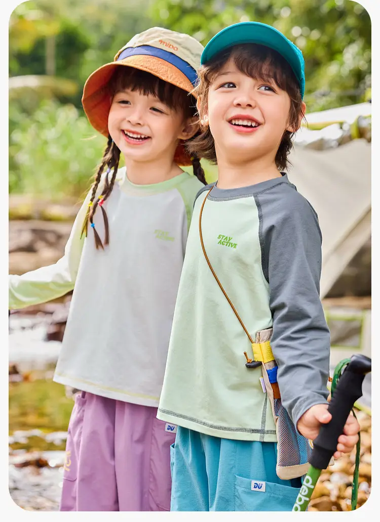 Kids Color-Block T-Shirt Spring Boys Girls Long Sleeve — feature 15