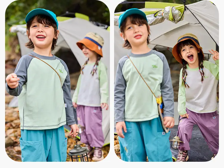 Kids Color-Block T-Shirt Spring Boys Girls Long Sleeve — feature 16