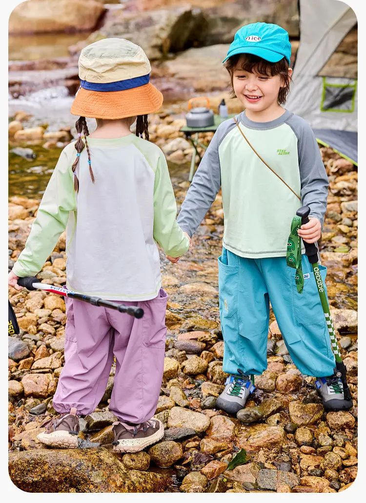 Kids Color-Block T-Shirt Spring Boys Girls Long Sleeve — feature 19