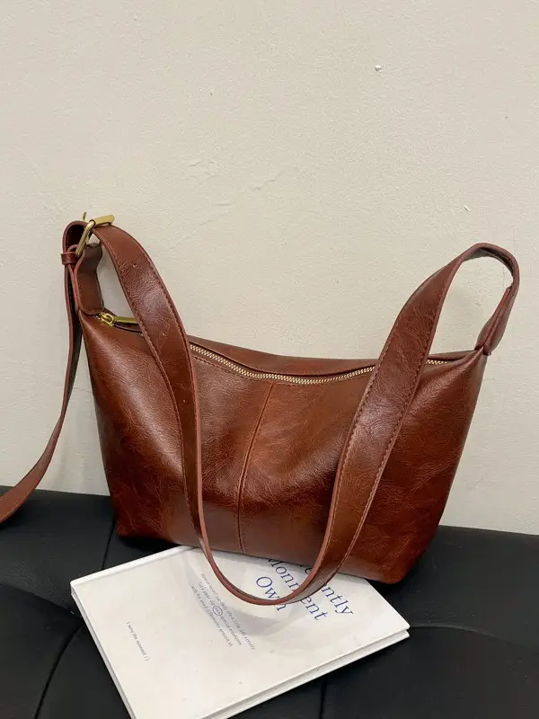 Women's Retro Brown Shoulder Crossbody Bag 2024 - Image 9