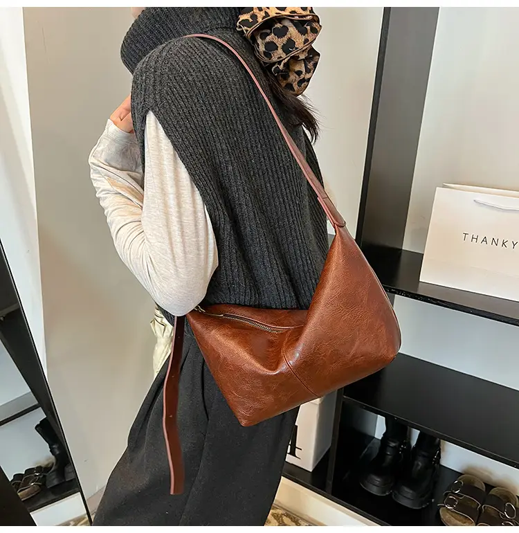 Women's Retro Brown Shoulder Crossbody Bag 2024 — feature 12