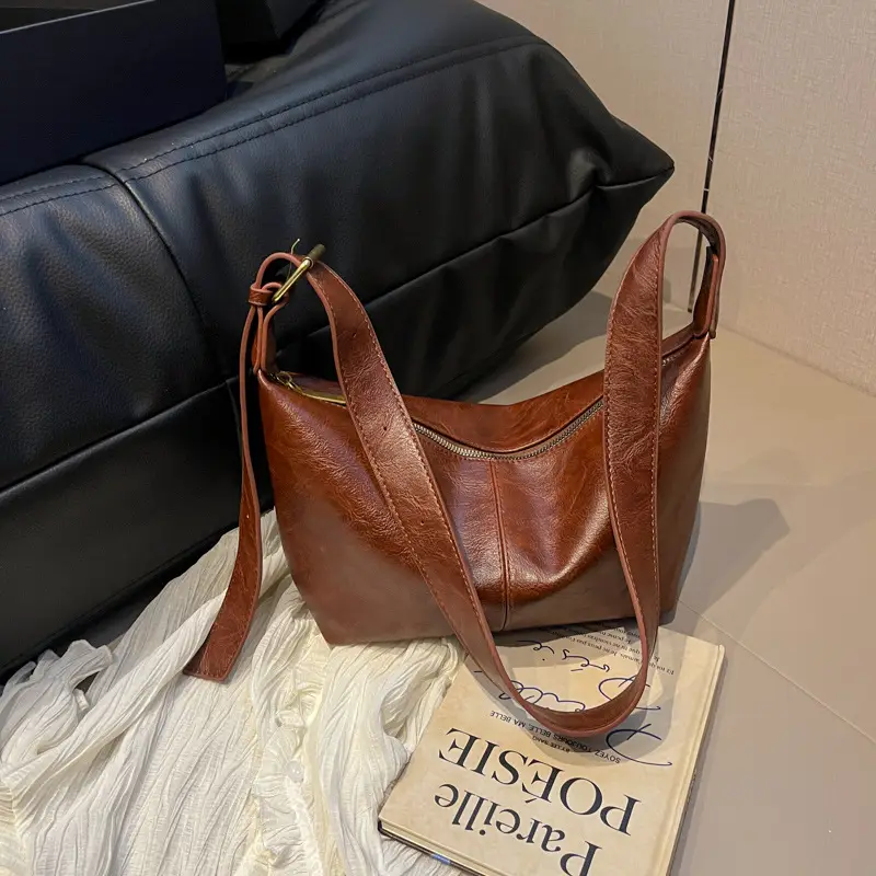 Women's Retro Brown Shoulder Crossbody Bag 2024 - Image 4