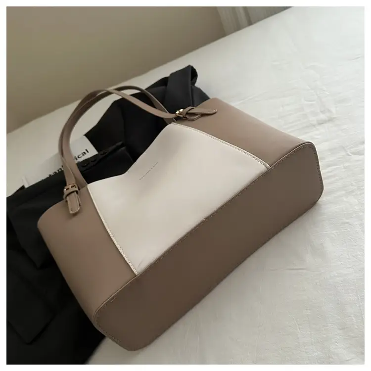 2026 Summer Patchwork Tote Bag Brown New Women — feature 12