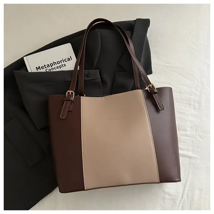 2026 Summer Patchwork Tote Bag Brown New Women — feature 20