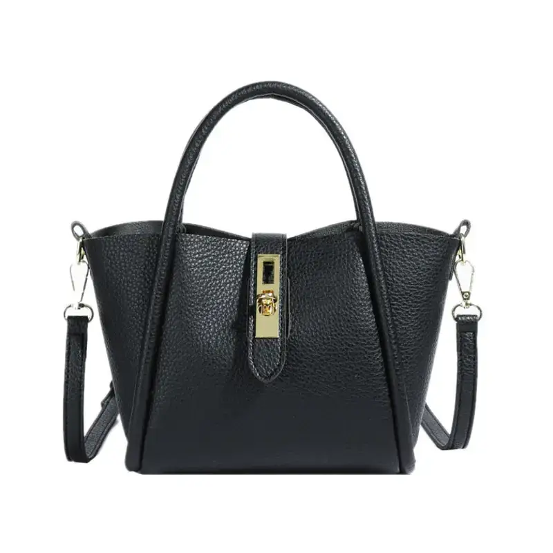 Women's 2024 Winter Brown Leather Shoulder Bag with Logo - Image 9