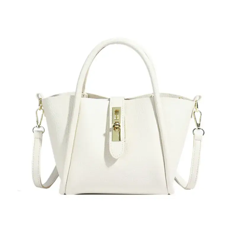 Women's 2024 Winter Brown Leather Shoulder Bag with Logo - Image 4