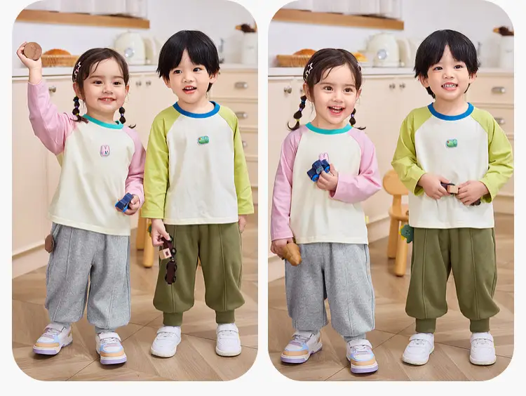 Doodle Baby Raglan Sleeve T-Shirt Spring New Boys Base Shirt — feature 13