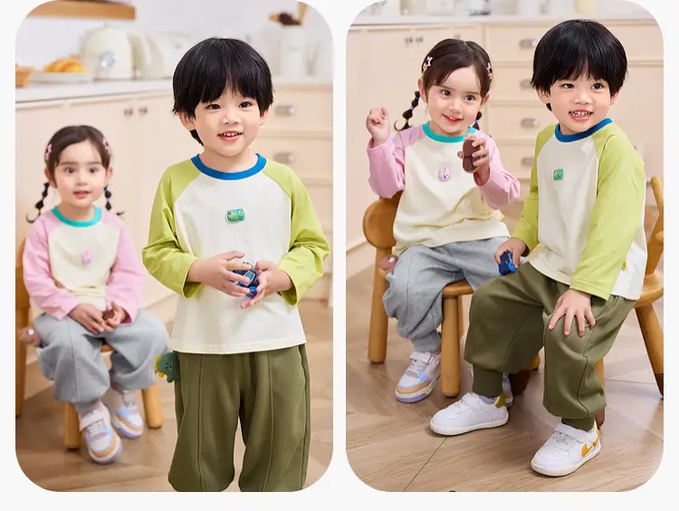 Doodle Baby Raglan Sleeve T-Shirt Spring New Boys Base Shirt — feature 15