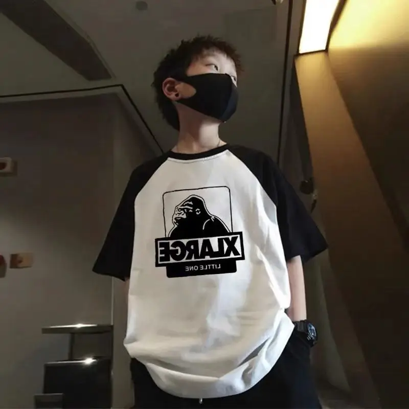 220g Cotton Boys T-Shirt Grey Black Summer 2024 — feature 11