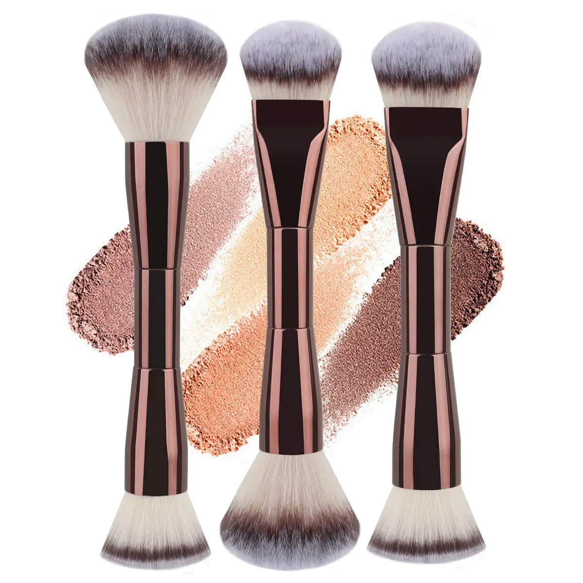 Double Head Makeup Brushes for Foundation & Contouring - Image 7